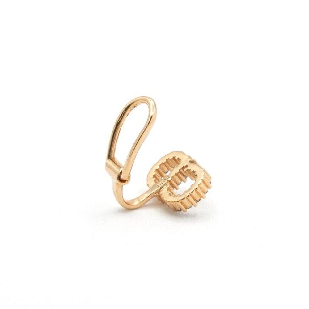 ★SOLD★ Christian Dior Petit CD Earrings Earring Gold CD Clip-on Stud Earring - Picture 4 of 9